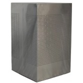 WITT Celestial Series Perforated Square Waste Receptacle - 40 gallon, Stainless Steel